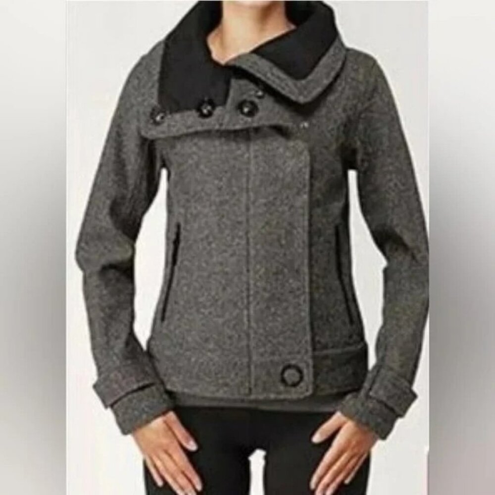 49. Lululemon Audrey Tweed Bomber Jacket Grey US 6